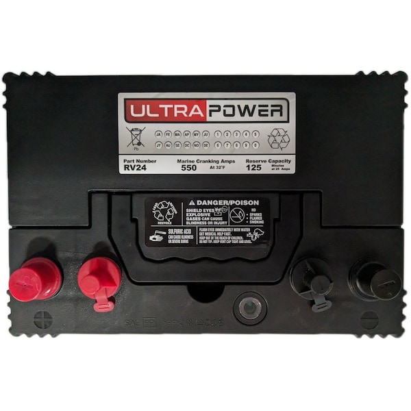 Ultrapower 12V 450 CCA Flooded RV Battery Group 24 - RV24