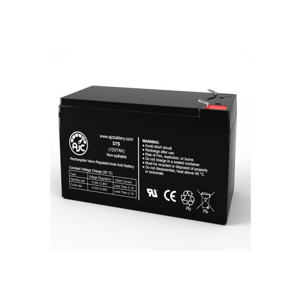 Battery Clerk AJC Ablerex MP1000 UPS Replacement Battery 7Ah, 12V, F2 - AJC-D7S-S-3-159718