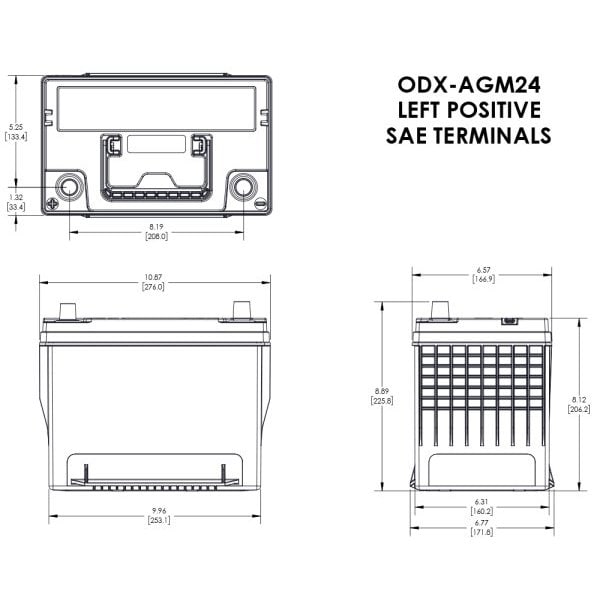 Odyssey Extreme 12V AGM Marine Dual Purpose Battery Group 24 - ODX-AGM24M