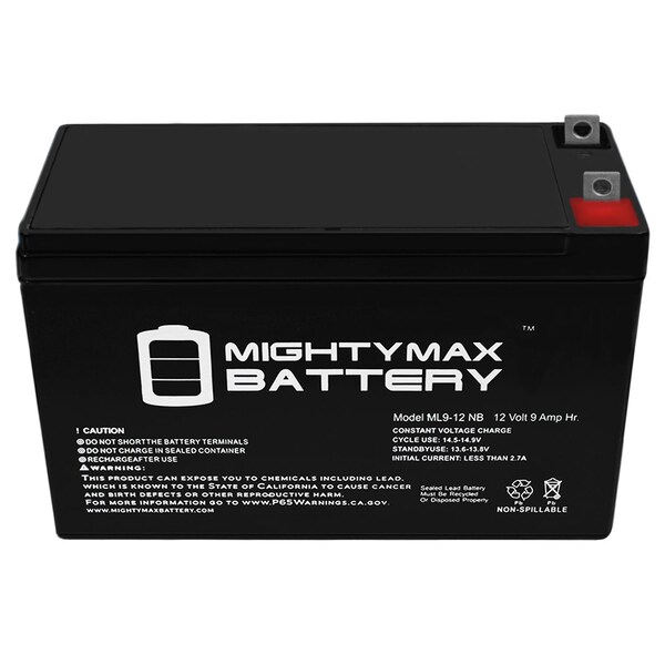Mighty Max Battery 12V 9AH SLA Battery Replacement for Generac GX7000E Generator - ML9-12NB12