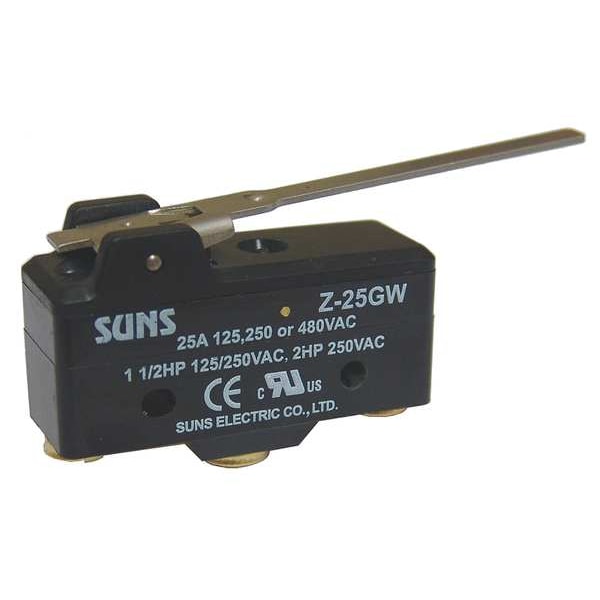 Interruptor de acción rápida industrial Zoro Select, con bisagra, actuador de palanca, SPDT, clasificación de contacto de 25A @ 480V CA - 5JEG2