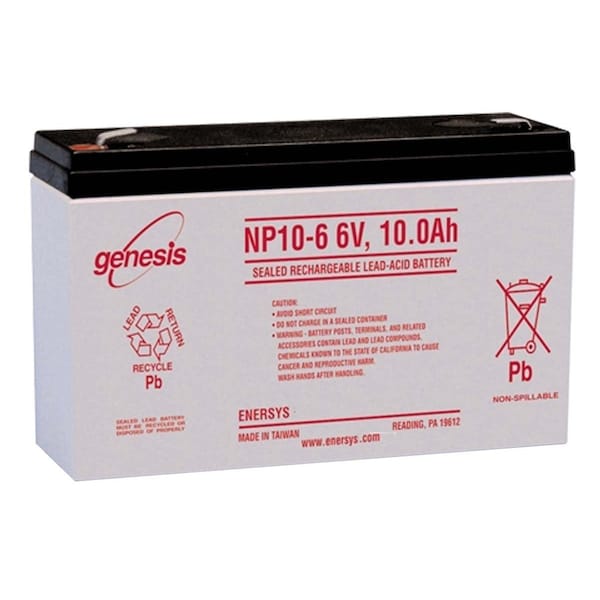 Enersys EnerSys Genesis NP10-6 General Purpose Battery - For Multipurpose - Battery Rechargeable - 10000 mAh - NP10-6