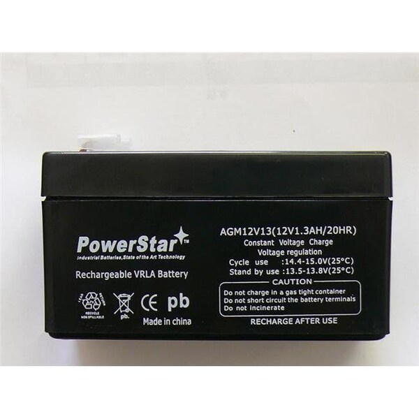Batteryjack PowerStar AGM1213-08 Rechargeable Battery B-12V; 1.3 Power Automatic Door PX-1 PX-2 - AGM1213-08
