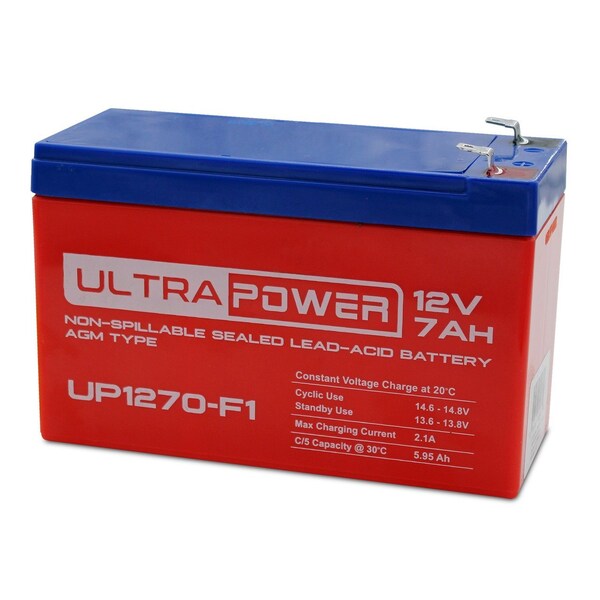Ultrapower 12V 7Ah F1 AGM Battery Upgrade for Champion 3500/4000 Gas Generator - UP1270-F1