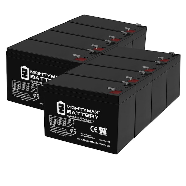 Mighty Max Battery 12V 9Ah SLA Battery Replacement for CyberPower BF685 - 8 Pack - ML9-12MP814912371797