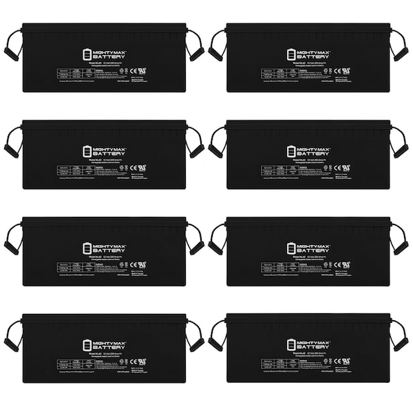 Mighty Max Battery 12V 200Ah 4D Battery Replacement for Agricultural Equipment - 8PK - MAX3906967