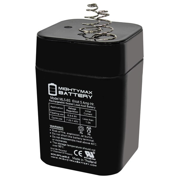 Mighty Max Battery 6V 5Ah SLA Replacement Battery Compatible with Elk Elk0650 - MAX3985559