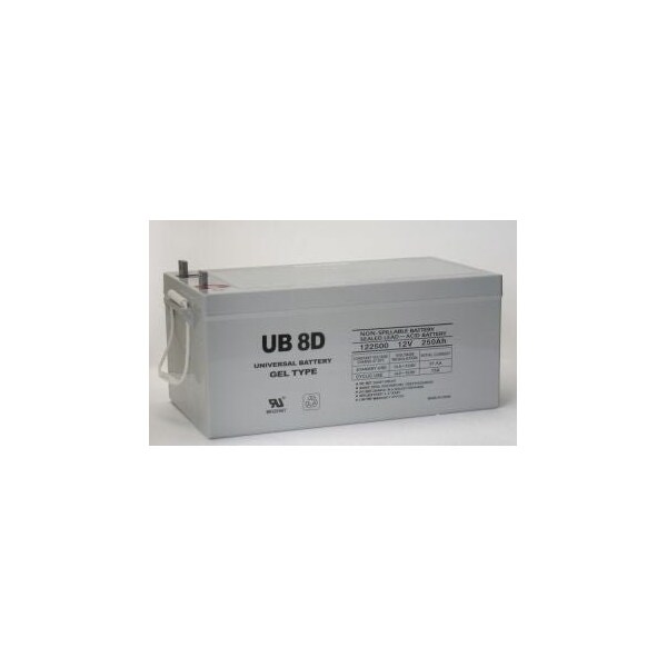 Universal Battery UPG GEL 12V 250Ah Sealed Lead Acid - GEL Battery - L4 - UPG-40702