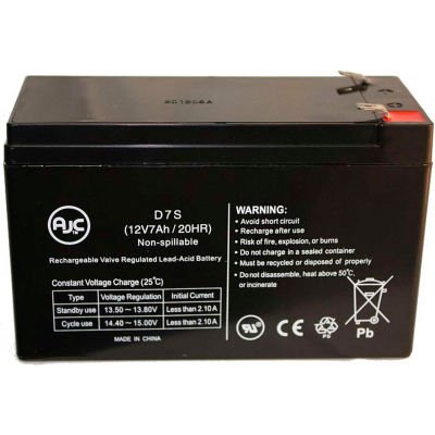 Battery Clerk AJC Emerson GXT4 1000RT230 12V 7Ah UPS Battery - EMERSON-1000RT230