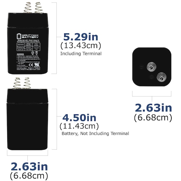 Mighty Max Battery 6V 5Ah SLA Replacement Battery Compatible with Cyclops 158610 6 Million - MAX3985514