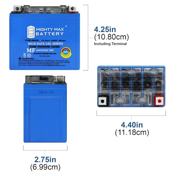Mighty Max Battery GEL Replacement Battery for Duromax 4400 XP4400E Generator With 12V 1Amp Charger - MAX3951486