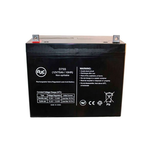 Battery Clerk AJC Interstate 12V 80Ah 12V 75Ah Sealed Lead Acid Battery - AJC-D75S-C-0-158856