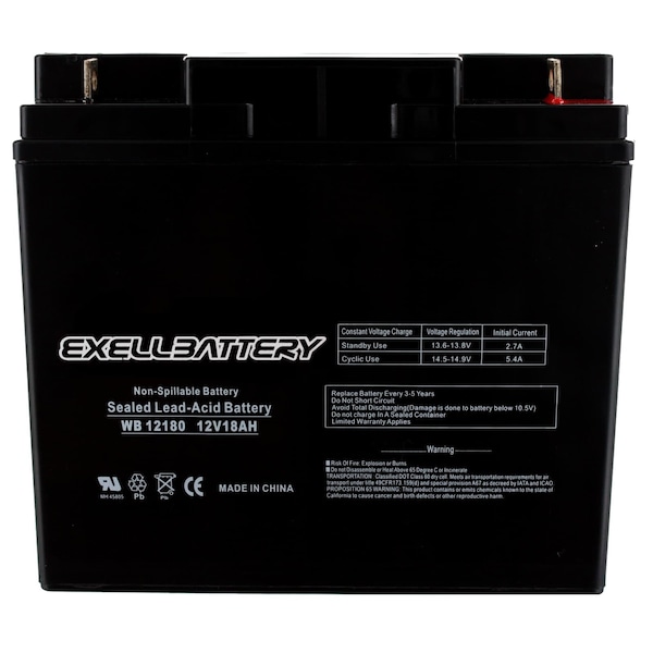 Exell Battery 12, 18, AGM Chemistry - EB12180IT