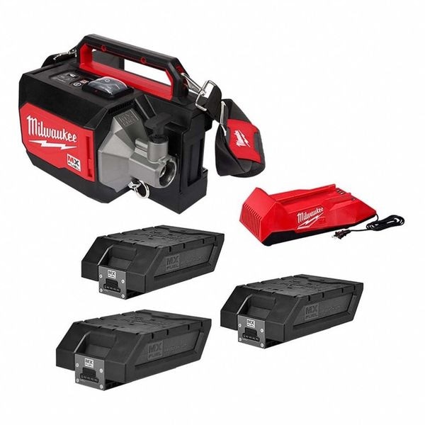 Milwaukee Tool Concrete Vibrator Kit and Battery, 72V DC - MXF370-2XC, MXFXC406