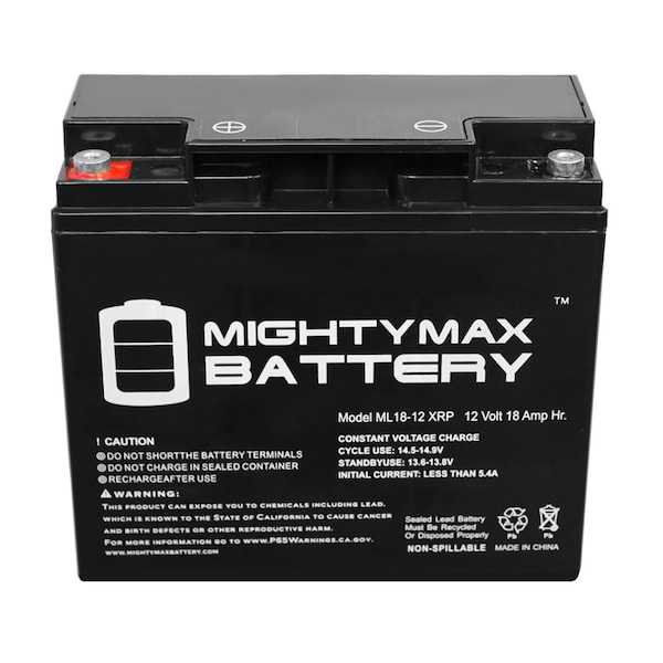 Mighty Max Battery 12V 18AH SLA Replacement Battery for Briggs Stratton Generator - ML18-12XRP3