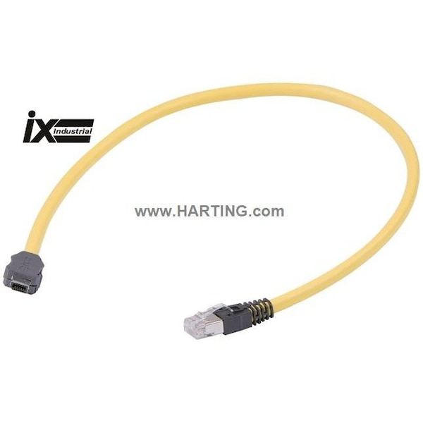 Cable de conexión Harting, 2m, Amarillo, 28 AWG - 09482612749020