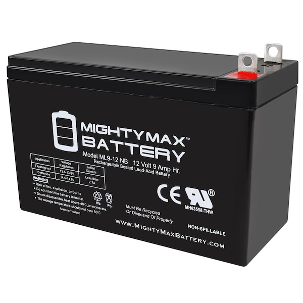 Mighty Max Battery 12V 9AH SLA Replacement Battery for BB HRL9-12-B0 - MAX3945700
