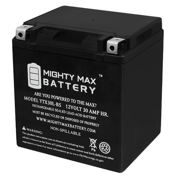 Mighty Max Battery YTX30L-BS Battery for Harley-Davidson FL FLH Touring 1450CC 99 - YTX30L-BS18