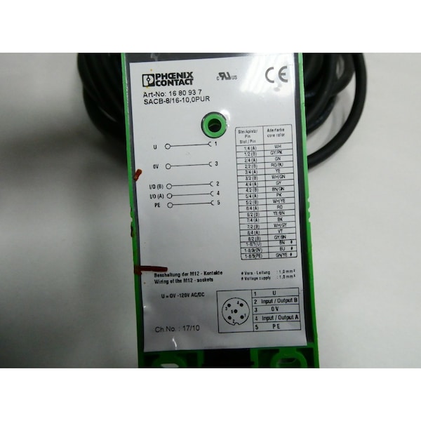 Caja distribuidora de piezas y accesorios para sensor - SACB-8/16-10,0PUR 1680937 de Phoenix Contact