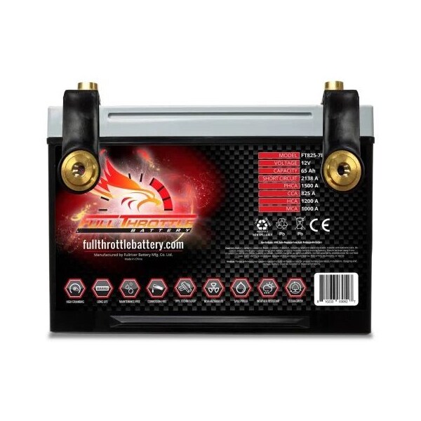Fullriver Full Throttle 65Ah 825 CCA AGM Battery Group 78 - FT825-78