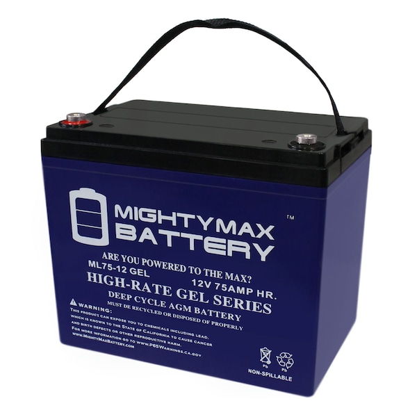 Mighty Max Battery 12V 75AH GEL Battery Replacement for APC UXBP24 - ML75-12GEL103