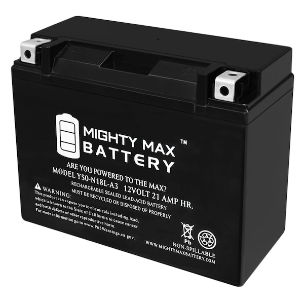 Mighty Max Battery Y50-N18L-A3 Battery for HONDA GL1500 Gold Wing 1500CC 1988-2000 - Y50-N18L-A319