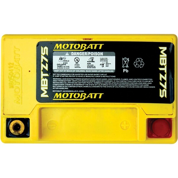 Motobatt 6.5Ah 130 CCA AGM Powersports Battery replaces YTX5L - MBTZ7S