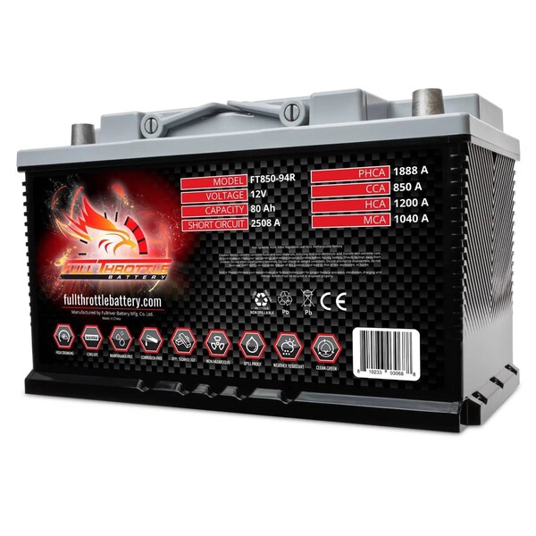 Fullriver Full Throttle 85Ah 850 CCA AGM Battery Group 94R - FT850-94R