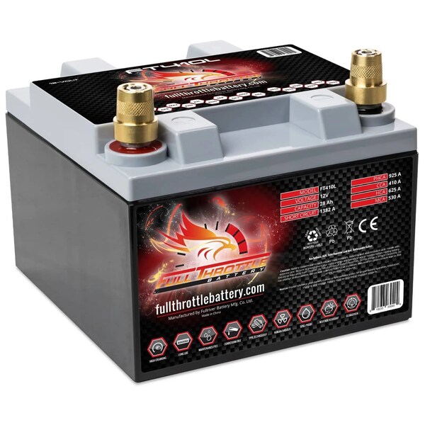 Fullriver Full Throttle 28Ah 410 CCA AGM Battery replaces BTX30L - FT410L