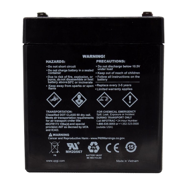 Upg UPG UB1250 5 amps Lead Acid Battery - 86450