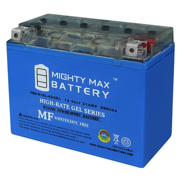 Mighty Max Battery 12-Volt 21 AH 350 CCA GEL Rechargeable Sealed Lead Acid AGM Battery - Y50-N18L-A3GEL