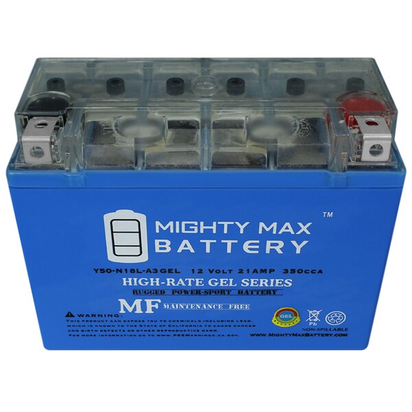 Mighty Max Battery 12-Volt 21 AH 350 CCA GEL Rechargeable Sealed Lead Acid AGM Battery - Y50-N18L-A3GEL