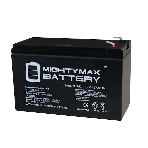 Mighty Max Battery 12V 9AH Replacement Battery for Yuasa REW45-12 - ML9-1206