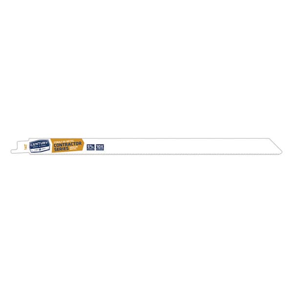 Century Drill & Tool Recip Blade 14T X 12 Bi-Metal Contract 3/4W.050 Thick 1/2 Univ Shk 2Pc - 7114