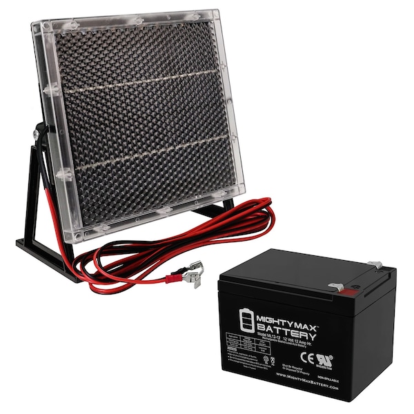 Mighty Max Battery 12V 12AH Replacement for Opti 1400E With 12V Solar Panel Charger - MAX3466591