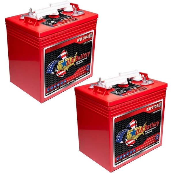 Us Battery 6V 220 Ah Deep Cycle Flooded Battery Group GC2, 2PK - US 2000 XC2