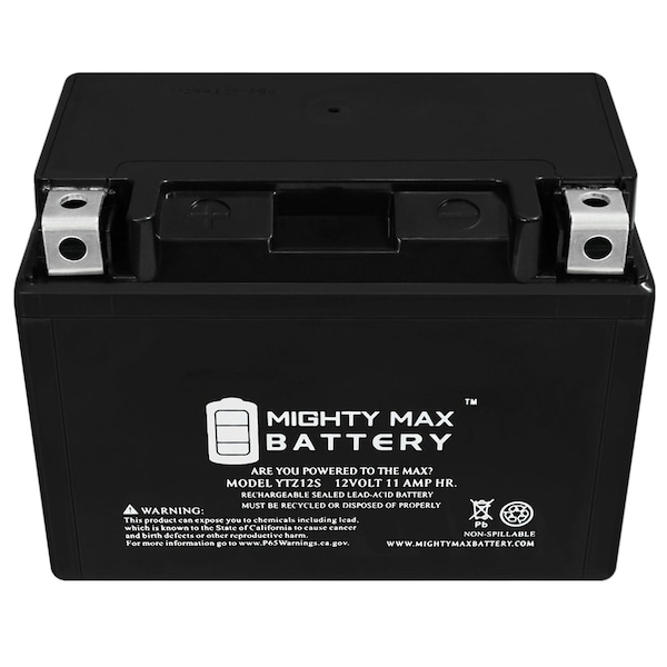 Mighty Max Battery YTZ12S 12V 11Ah Replaces Honda Shadow 600 Transalp 650 Silver Wing - YTZ12S100