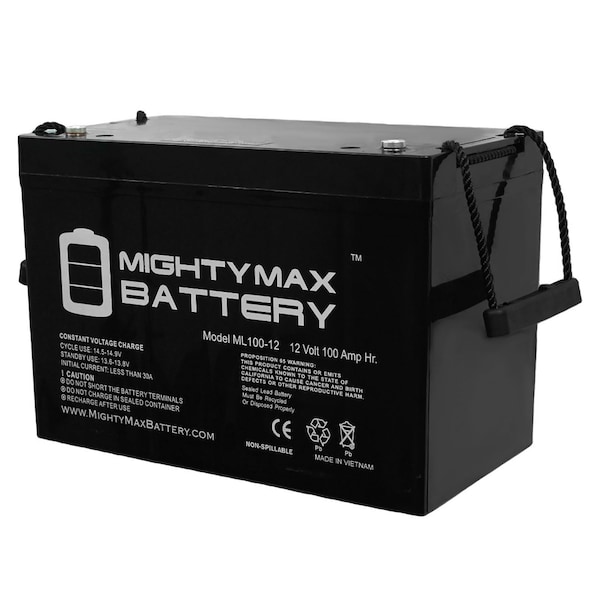 Mighty Max Battery 12V 100Ah SLA Battery for Patriot Solar 100W Portable Generator - ML100-13223
