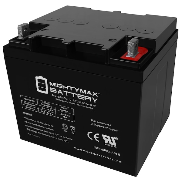 Mighty Max Battery 12V 50AH SLA Replacement Battery for AGM DCS-50U - MAX3943971