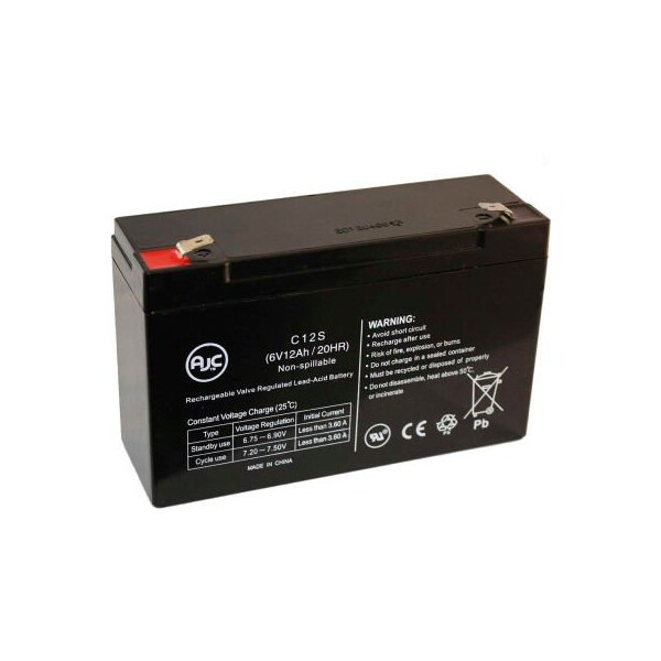 Battery Clerk AJC Genesis NP10-6 6V 12Ah Sealed Lead Acid Battery - AJC-C12S-J-0-155072