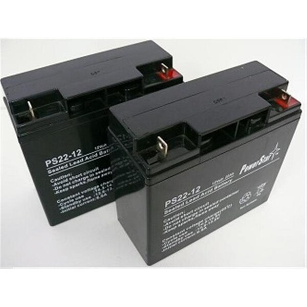 Powerstar PowerStar PS12-22-2Pack12 12V 20AH SLA Battery For Pride Mobility Go-Go Elite; Pack - 2 - PS12-22-2PACK12