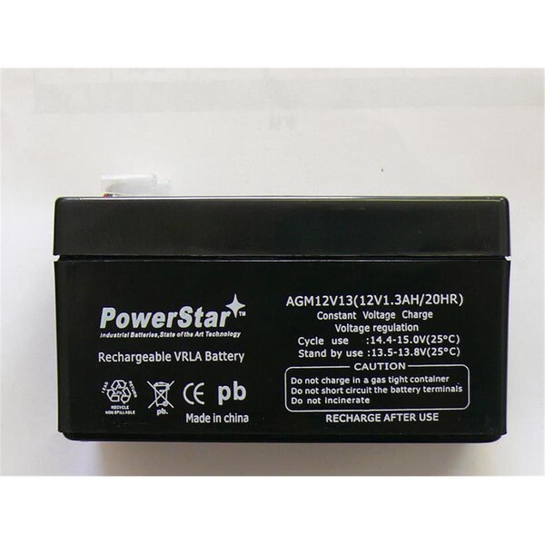 Batteryjack PowerStar 2V 1.2Ah Battery For 100575 gp1213 np1.2-12 lc-r121r3p - AGM1213-09