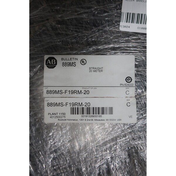 CABLE DE CORDÓN RECTO HEMBRA M23 DE 20M - 889MS-F19RM-20