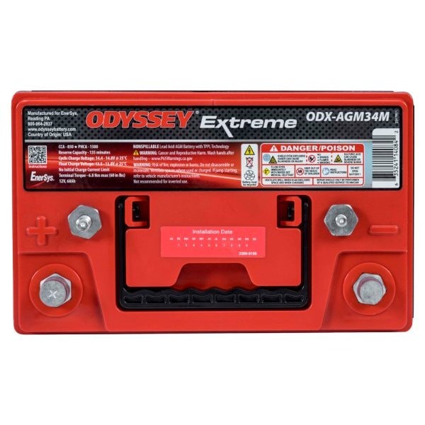Odyssey Extreme 12V AGM Marine Dual Purpose Battery Group 34M - ODX-AGM34M