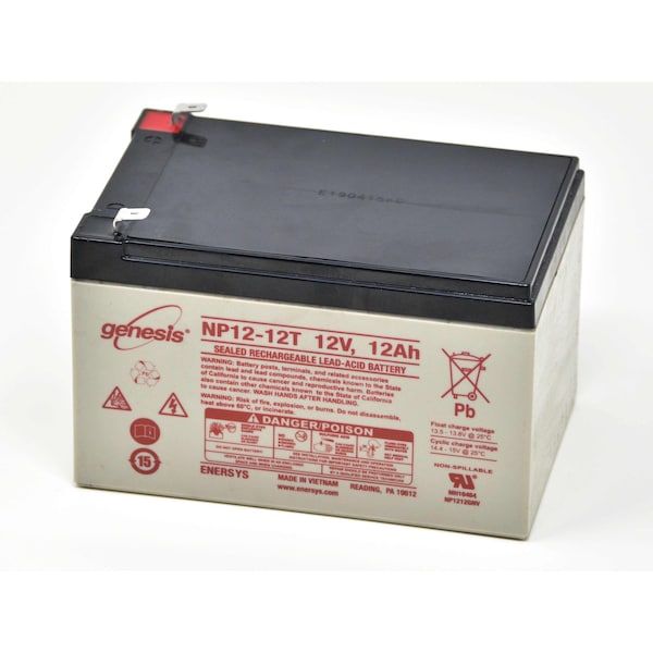 Enersys Genesis 12V 12Ah F2 Sealed Lead Acid Battery - NP12-12T