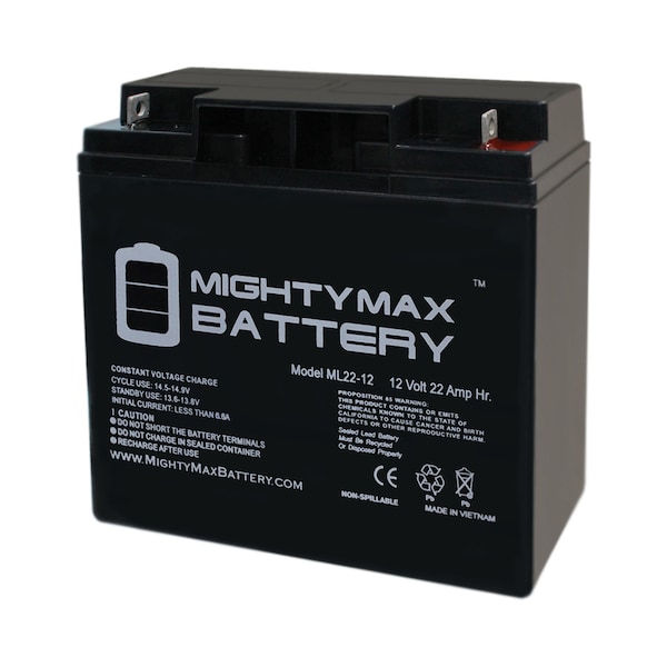Mighty Max Battery ML22-12 - 12V 22AH Data Shield AT800 Upgrade Replacement Battery - ML22-123112211111111111