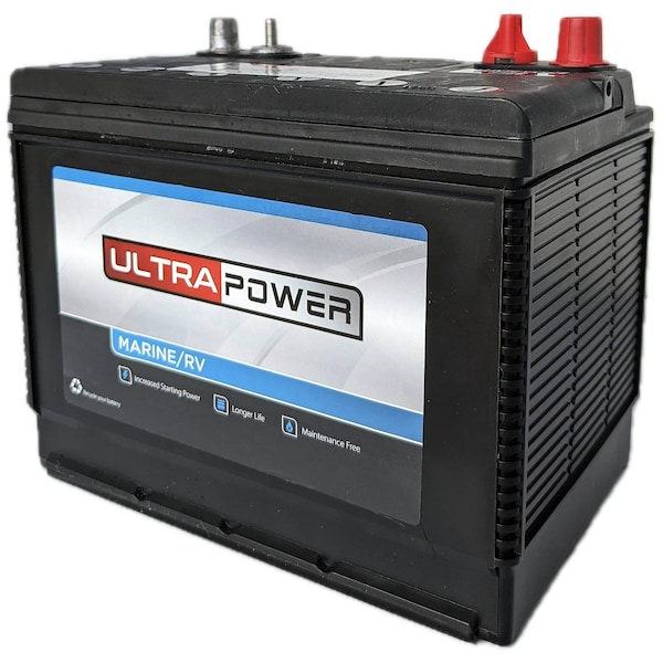 Ultrapower 12V 1000 MCA Maintenance-Free Marine Battery Group 24 - 1024M
