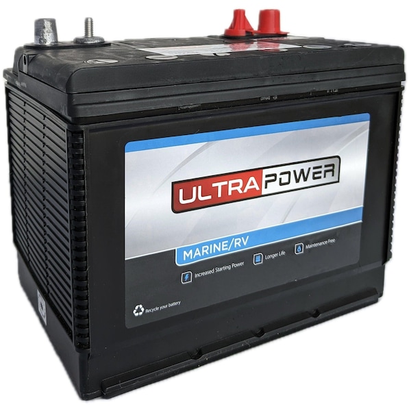 Ultrapower 12V 1000 MCA Maintenance-Free Marine Battery Group 24 - 1024M