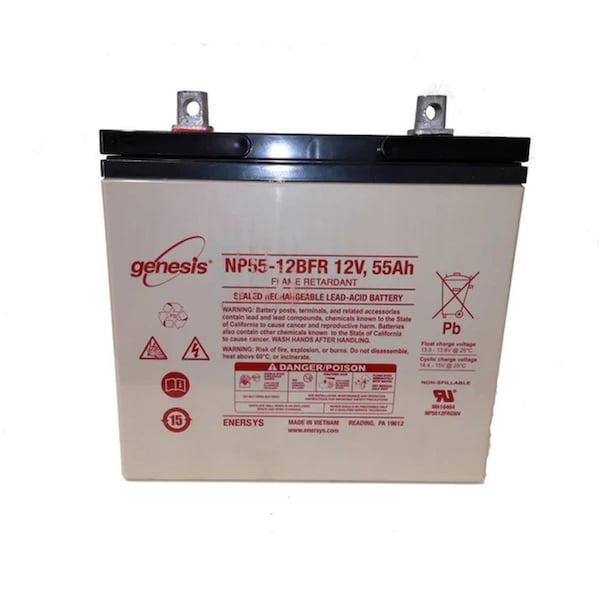 Enersys Genesis 12V 55Ah NB Flame Retardant SLA Rechargeable Battery - NP55-12BFR