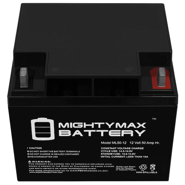 Mighty Max Battery 12V 50AH SLA Replacement Battery for M40-12, M50-12 SLD M - ML50-126815